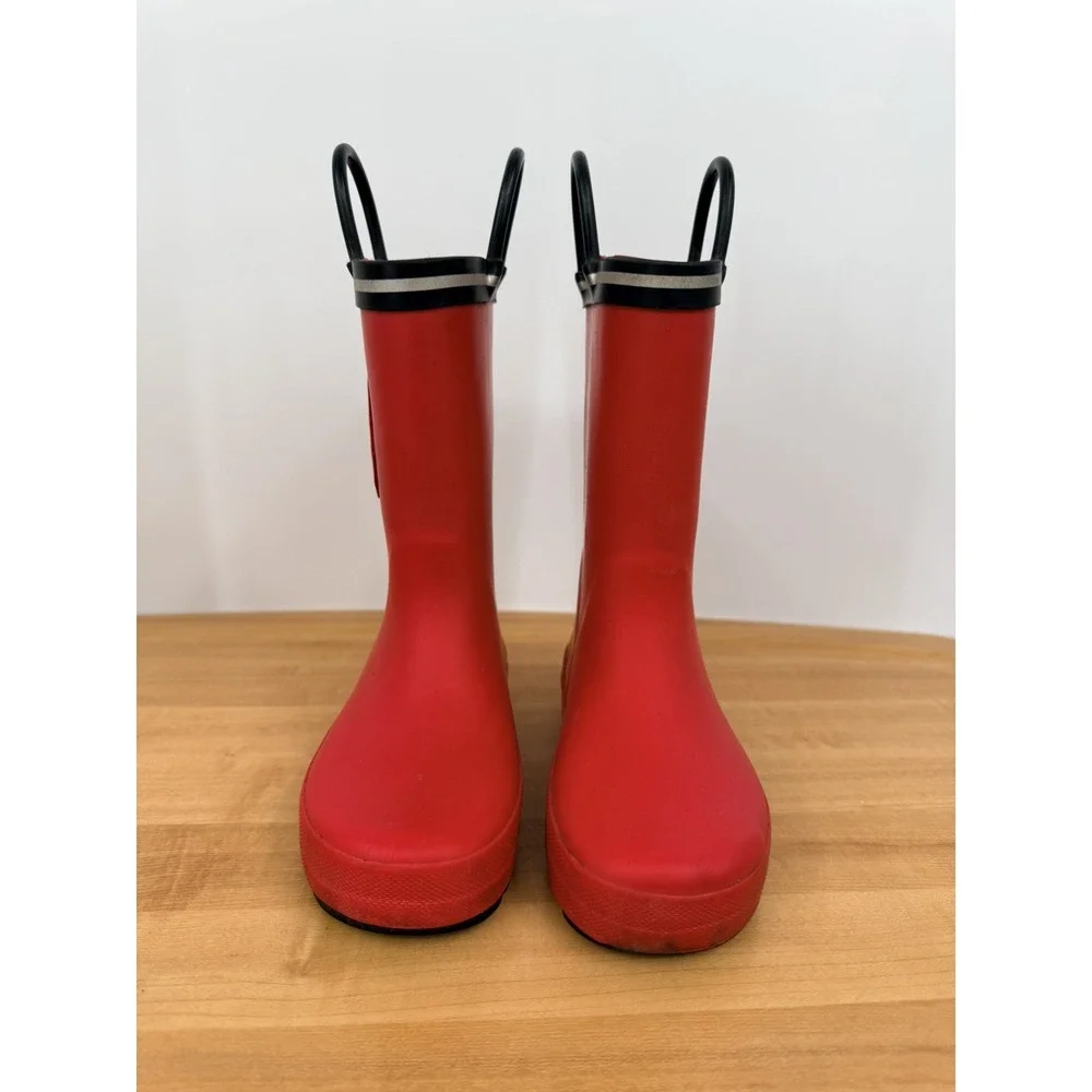 Carter's Red/Black Firefighter Rubber Rain Boots Unisex Toddler size 9